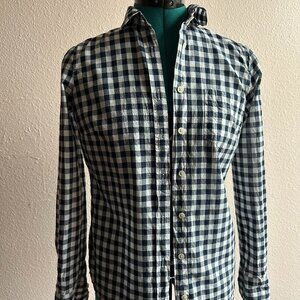J. Crew Black And White  Cotton Gingham Shirt Women Size XXS